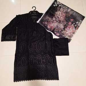 Señoras de alta calidad Chickenkari bordado algodón césped trajes 3 piezas confeccionado Faisalabad Shalwar Kameez estampado de talla grande ODM - Product Image 4