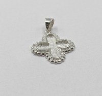 Pendentif design trèfle en argent Sterling 925 massif bon pour les cendres et la résine remplissage lait maternel souvenir bijoux de charme pour les femmes