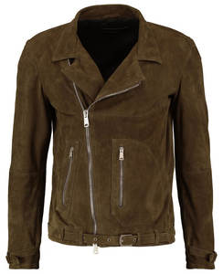 OEM personalizado cremallera logotipo negro tejido moda Otoño transpirable más vendidos hombres chaqueta de cuero de ante - Product Image 4