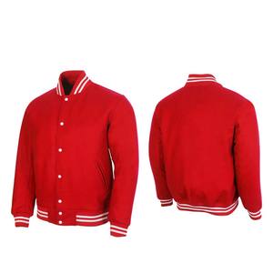 เสื้อแจ็คเก็ตหนังมีตัวอักษรแต่งด้วยผ้าขนสัตว์มีแผ่นปะแบบพรีเมียม - Product Image 4