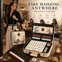 Sac de transport personnalisé pour Mahjong américain, étui de rangement rembourré pour tuiles et supports, vente en gros, OEM, marque privée