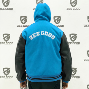 Blouson Bomber Homme Hiver Haute Qualité en Tissu Toile avec Capuche et Col Montant, Logo Personnalisé, Prix Abordable, Vente en Gros - Product Image 2