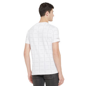 เสื้อยืดคอกลมสำหรับผู้ชายผ้าคอตตอนระบายอากาศแห้งเร็วมีลายตัวอักษร - Product Image 4