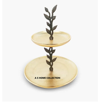3-stöckiger Metall-Kuchenständer mit Kreativem Blatt- und Blumenform-Design Hochzeitstisch-Dekoration Kuchen-Dekorationszubehör