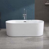 Nouvelle conception de baignoire de spa intérieure pour 1 personne, 12 jets d'eau, baignoire en acrylique, massage par remous, baignoire autoportante
