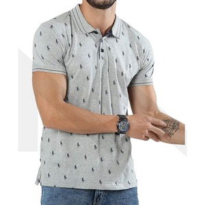 T-shirt décontracté à col rabattu de golf pour hommes de meilleure qualité Design personnalisé 100% coton imprimé solide à manches courtes - Product Image 1