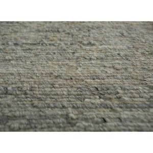 Alfombra Kilim de Lana Anudada a Mano en Gris y Negro, Tejido Plano, para Sala de Estar o Pasillo, Color Sólido - Mu-1113 - Product Image 3