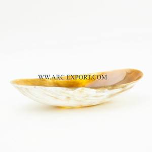 ชามเสิร์ฟอาหารทรงควายชามเสิร์ฟอาหารดีไซน์แบบมาตรฐานกำหนดเองทำจากเขาควายชามเสิร์ฟอาหารมื้อเย็นในห้องครัว - Product Image 1