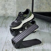Range-chaussures moderne multifonctionnel réglable, double, noir, rotatif et pliable, en plastique, pour cuisine, salon et rangement d'outils