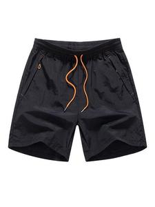 Hot Selling <b>Men's</b> Sporty Mid Waist Fitness <b>Shorts</b> Quick Dry Elastic Canvas Slant Pocket Solid <b>Mesh</b> for Breathability Woven Style - Product Image 3