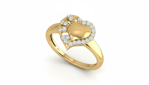 Anillo de Lujo con Diseño de Alma Gemela para Mujer en Oro Sólido de 14K con 21 Diamantes Redondos Naturales de Talla Brillante para Uso Diario - Product Image 4