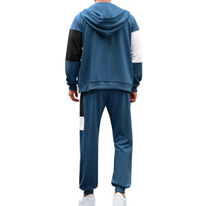 Ensemble 2 pièces respirant 100% coton avec fermeture éclair Sweat-shirt et pantalon de survêtement pour homme Impression personnalisée du logo Jogging Ensembles de survêtement Unisexe - Product Image 6
