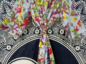 Robe Kimono en coton léger pour femme Robe de chambre imprimée de Style indien pour l'été printemps automne vêtements de bain confortables - Product Image 4