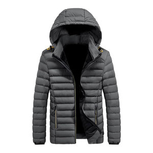 แจ็กเก็ตขนเป็ดมีฮู้ดสำหรับผู้ชาย100% ทำจากโพลีเอสเตอร์มีซิปปิด - Product Image 1