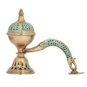 Soporte para quemador de incienso de latón, suministro al por mayor con acabado antiguo, quemador de incienso decorativo para decoración de Navidad y Iglesia - Product Image 4