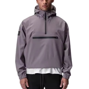 Chaqueta Cortavientos Impermeable con Cremallera Delantera y Bolsillo, Chaqueta Anorak con Capucha y Forro de Plumón, Unisex, para Todas las Temporadas, 2026 - Product Image 3