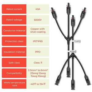 ขั้วต่อสายไฟโซลาร์ BougeRV แบบ Y 1 ต่อ 3 (M/FFF และ F/MMM) - Product Image 2