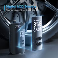 Portable Car Air Pump Digital Tire Inflator Air Compressor Rechargeable Fast Inflation with LCD Display and LED Light