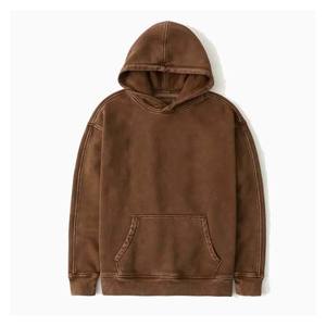 Sweat à capuche en polaire délavé pour homme, style urbain, respirant, coupe classique, polyester/coton - Product Image 4