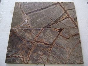 แผ่นหินอ่อนเรนฟอเรสต์บราวน์ ขัดเงาแบบดั้งเดิม เป็นมิตรกับสิ่งแวดล้อม สำหรับพื้นโรงแรม ห้องครัว ห้องนั่งเล่น ห้องรับประทานอาหาร ภายนอก และเคาน์เตอร์ - Product Image 6