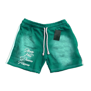 Best Quality Activewear Running Quick Dry Acid <b>Wash</b> Short Custom Blank Drawstring Acid <b>Wash</b> Short With <b>Screen</b> Printed - Product Image 1
