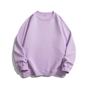 Femmes surdimensionné coton français Terry sweats à capuche sweats solide goutte épaule col rond Logo personnalisé broderie en gros hiver - Product Image 2