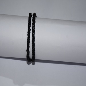 Natural Black <b>Top</b> Selling Latest Design 2023 Natural Gemstone.4mm Hand Bracelet for Women and Girls sterling <b>silver</b> bracelet - Product Image 3