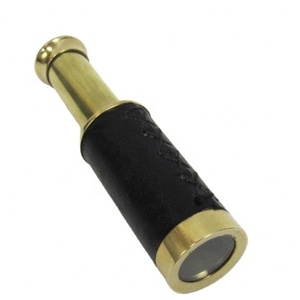 Télescope monoculaire en laiton monté en cuir de 18 pouces avec boîte en bois Fournitures nautiques rares et uniques en laiton de la marine - Product Image 2