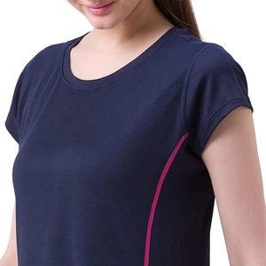 Fabricant professionnel personnalisé design élégant coupe parfaite qualité supérieure vente chaude t-shirt à manches courtes couleur bleu foncé - Product Image 5