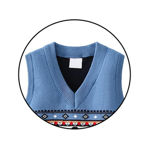 Lo último en 2025, nuevos suéteres para hombre, sin mangas, diseño personalizado, cárdigan Jacquard, suéter, chaleco de punto, prendas de vestir exteriores de moda OEM ODM - Product Image 3