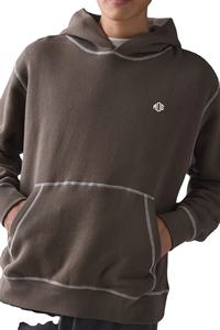 Sudadera con Capucha para Hombre, 400 g/m², 100% Algodón, Corte Holgado, con Costuras en Contraste, Bordado, Proveedor OEM - Product Image 5