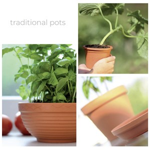 Vaso per piante in plastica 6,5L, dimensioni (mm) 280x280x212, colore terracotta - Product Image 2