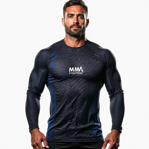 MMA Rash Guard personalizado para No Gi Grappling y MMA con ajuste personalizado y sublimación de alta calidad kimono de jiu jitsu - Product Image 6