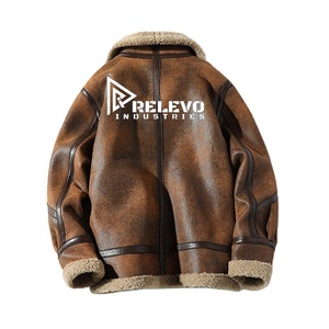 Genuine Leather <b>Jacket</b> with Inner Wool Lining for Men Warm Winter <b>Biker</b> Style Durable Comfortable Fashion Outerwear - Product Image 2
