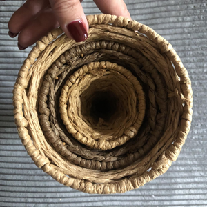 Ensemble de 3 arbres de Noël en jacinthe d'eau tissés à la main, décorations de Noël vintage pour la maison, la fête, la table, en provenance du Vietnam - Product Image 3