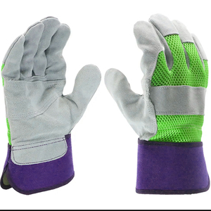 ถุงมือหนังลายเนื้อหยาบถุงมือป้องกันทนทานทนทานสำหรับงานเกษตรกรรมอุตสาหกรรมและงานกลางแจ้ง - Product Image 5