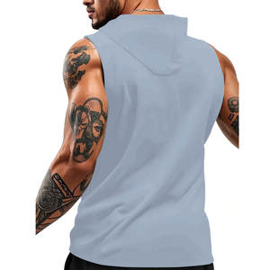 New Design Best Selling Men Gym Fitness <b>Hoodies</b> Low MOQ Wholesale <b>Sleeveless</b> Men Gym Fitness <b>Hoodies</b> - Product Image 6