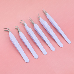 Nueva Pinza para Extensión de Pestañas con Punta de Fibra Curva Hecha a Mano, Herramienta de Aislamiento Delgada y Larga con Extremo en Forma de Gancho para Pestañas de Volumen - Product Image 3