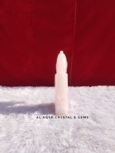 Unicornio natural tallado a mano de alta calidad en cuarzo rosa cabeza de caballo de cuarzo rosa para decoración de hogar u oficina - Product Image 6