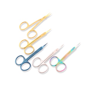 OEM Professional Beauty Gold Blue Silver and Multi Color Cuticle Scissor High Quality <b>Nail</b> Care Tools Set - Product Image 4