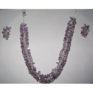 Shah Gems 925 Sterling Silver Natural Amethyst <b>Set</b> for Women Gold Rose Gold for Party Wedding Featuring Zircon <b>Pearl</b> Diamond - Product Image 1