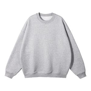 Sudadera de gran tamaño con cuello redondo personalizada, sudadera en blanco con hombros caídos de algodón de 500g/m² - Product Image 4