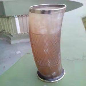 Tasse en verre en corne faite à la main Viking Indian Horn Cup pour les fêtes Agate décorative par l'artisanat en croissant - Product Image 4