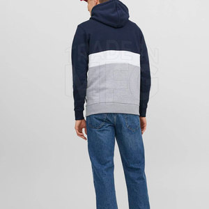 Fabricante de nuevo estilo de los hombres de media cremallera pulóver sudaderas con capucha personalizado al por mayor de alta calidad 100% algodón térmico sólido patrón de impresión - Product Image 3