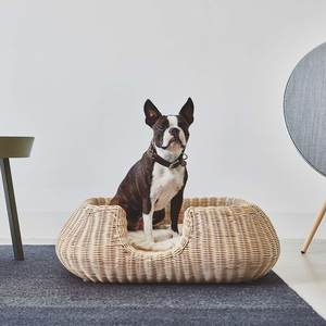Modern Designer Rattan Dog Bed With Mattress <b>Pillow</b> Cheapest Rattan Beds for Dogs Customized Private Brand Accepted - Product Image 3