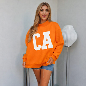 Sudadera Larga con Cuello Alto Simulado para Mujer, Estilo Casual de Invierno, Holgada, Cálida, de Felpa Suave, Prenda Superior de Moda - Product Image 4