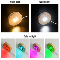 Lampes décoratives de bureau en bois, base de lampe de nuit, lampe LED USB RGB, support d'affichage, porte-lampes, ornement artistique