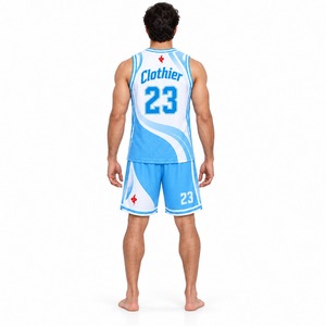 Ensemble de maillot et short de basketball léger pour l'entraînement, la pratique et la compétition, vêtements de sport respirants pour équipes athlétiques - Product Image 5