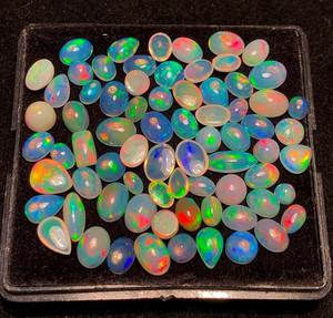 Ópalo Natural Etíope Welo, Cabujón de Alta Calidad, Gema Multifuego, Piedra Suelta para Joyería, Forma Mixta, Certificado por Terceros, MM - Product Image 1