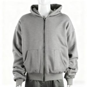 Sweat-shirts à capuche personnalisés 100% coton, polaire épais, pull-over vierge, impression puff, broderie, lourd, ample, de haute qualité - Product Image 3